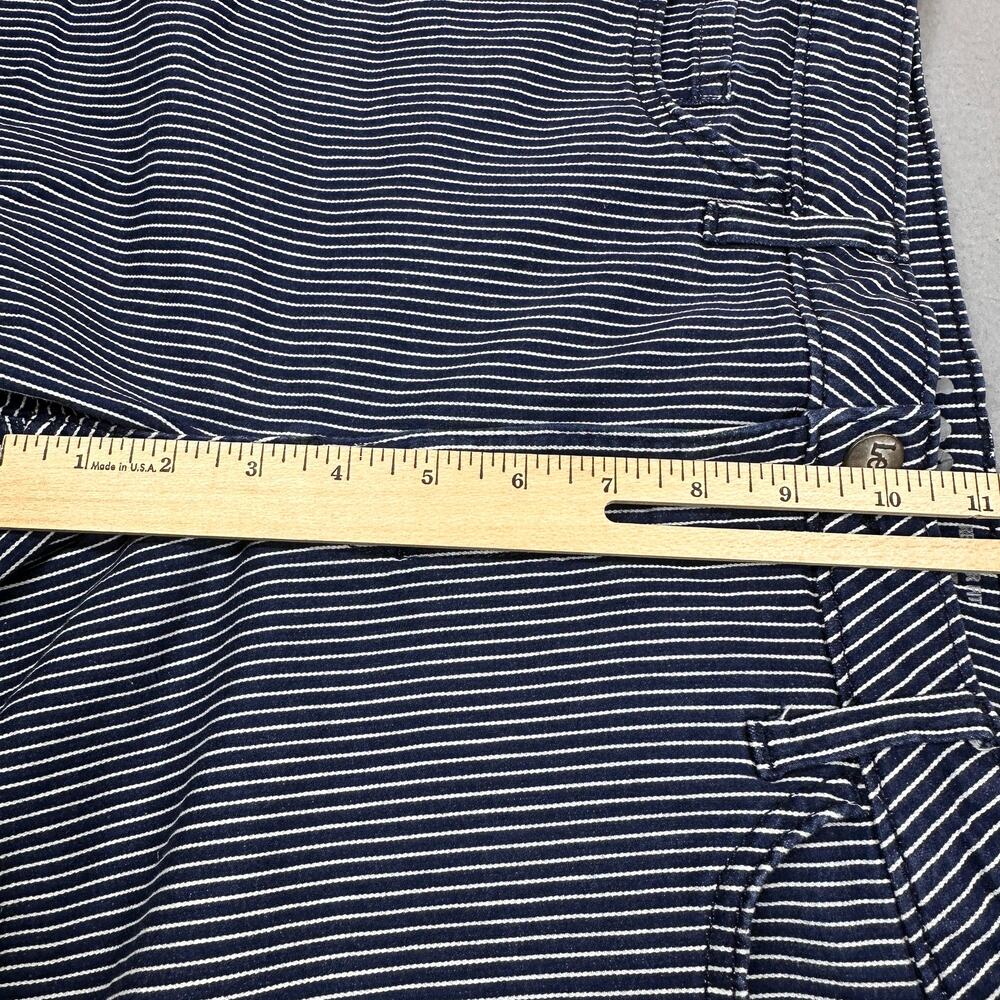 Lee Shorts Womens 14 Blue White Striped Regular Fit Mid Rise Summer Casual - Picture 7 of 16